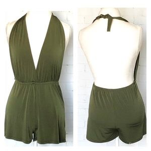Brandy Melville Olive Green Romper